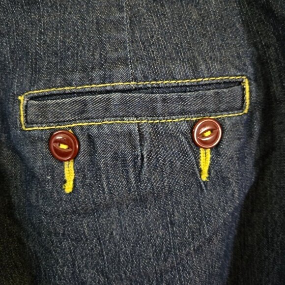 Larry Levine Vintage Nautical Sailor Style Jeans Wide Leg Size 10p - Picture 4 of 7